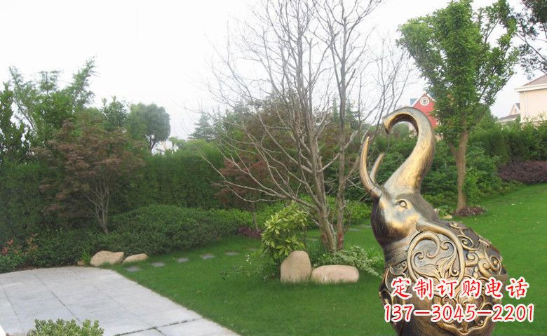北京公园装饰用铜制小象雕塑