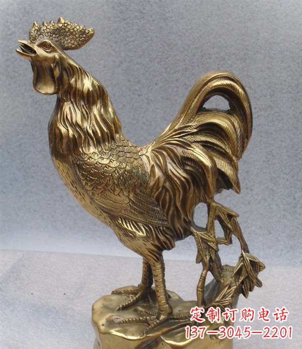 北京经典公鸡铜雕