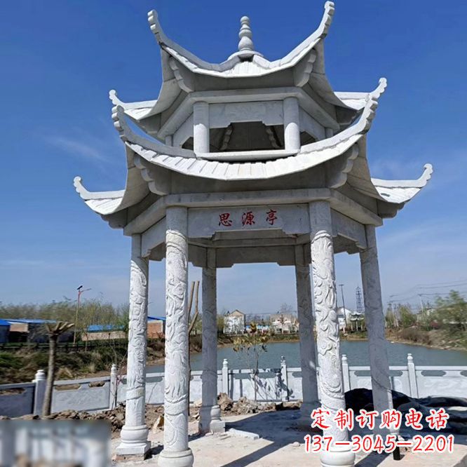 北京公园大理石凉亭