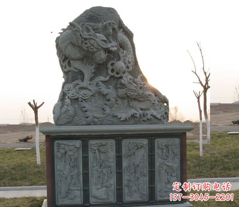 北京精美的大理石龙雕塑