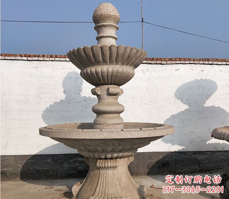 北京中领雕塑定制公园大理石喷泉雕塑