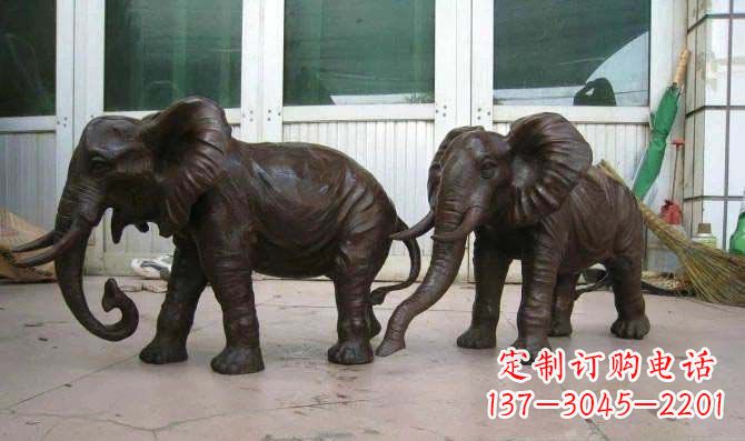 北京传统文化雕塑雕刻大象招财神像
