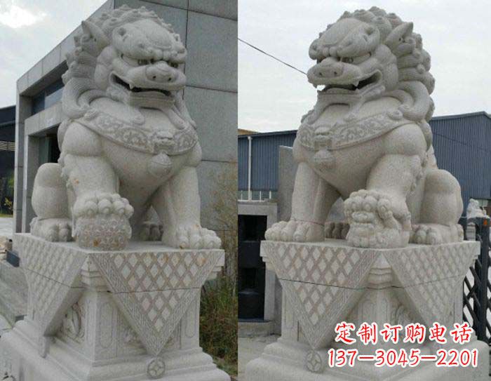 北京逼真的大理石狮子雕塑