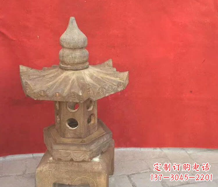 北京公园仿古石灯石雕