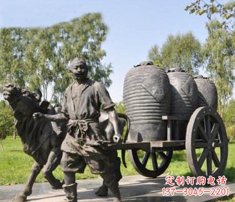 北京唯美牛车铜雕