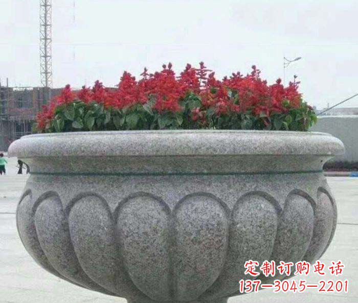 北京精美大理石花盆雕塑