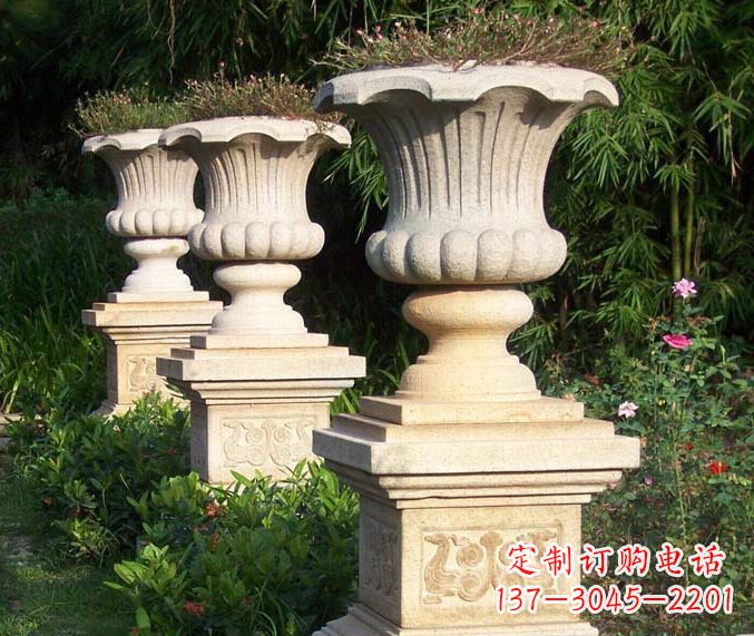 北京高质量大理石花盆石雕