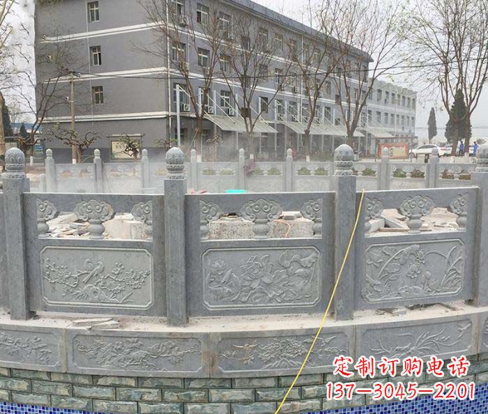 北京公园景观大理石栏板雕塑