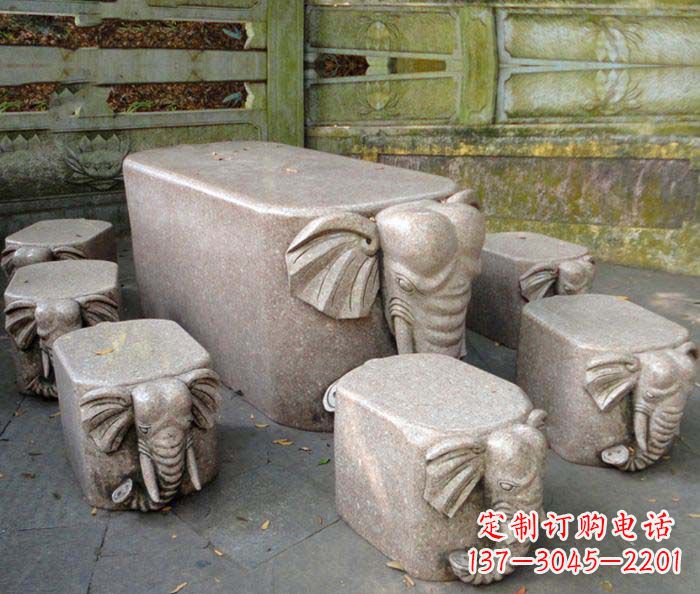 北京精美小象大理石雕塑
