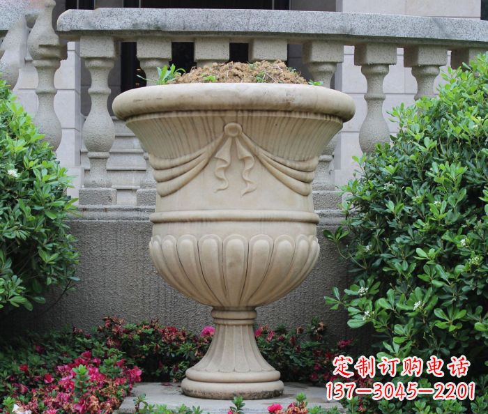 北京公园景观欧式花盆石雕