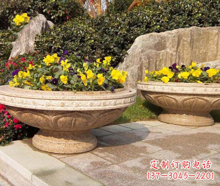 北京砂岩花盆雕塑