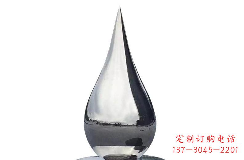 北京精湛打造,完美之作——不锈钢镜面水滴雕塑