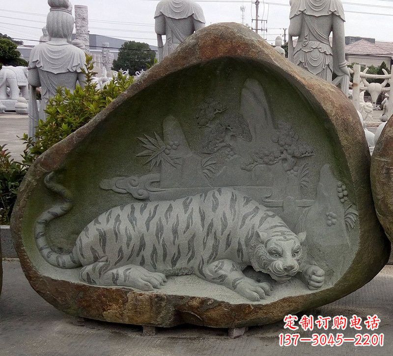 北京公园老虎石雕