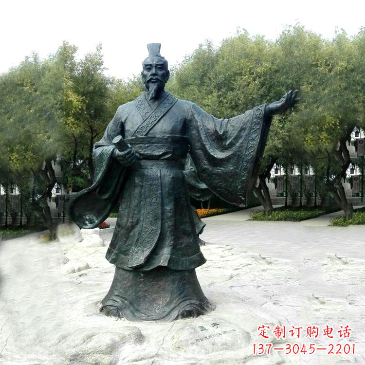 北京孟子铜雕塑,荟萃战国时期智慧精华