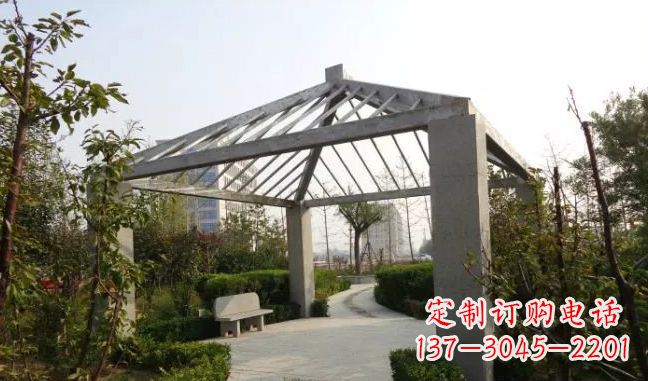 北京公园凉亭不锈钢雕塑 