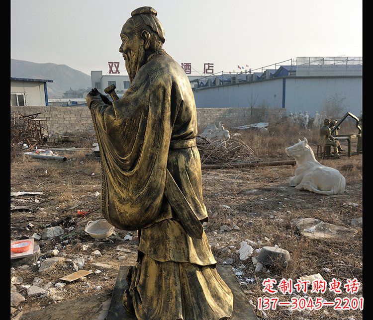 北京铜铸孔子雕塑,传承中华民族精神文化