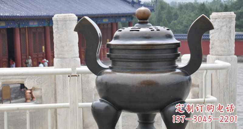 北京高雅香炉铜雕,景观雕塑装置