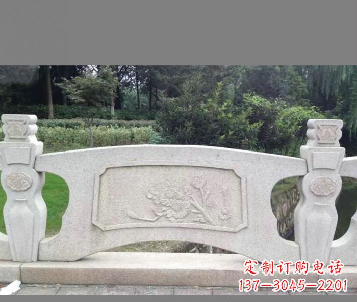 北京公园石栏板大理石雕塑 (3)