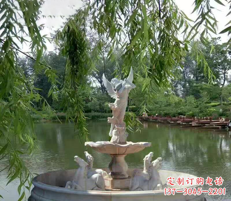 北京公园天使景观石雕