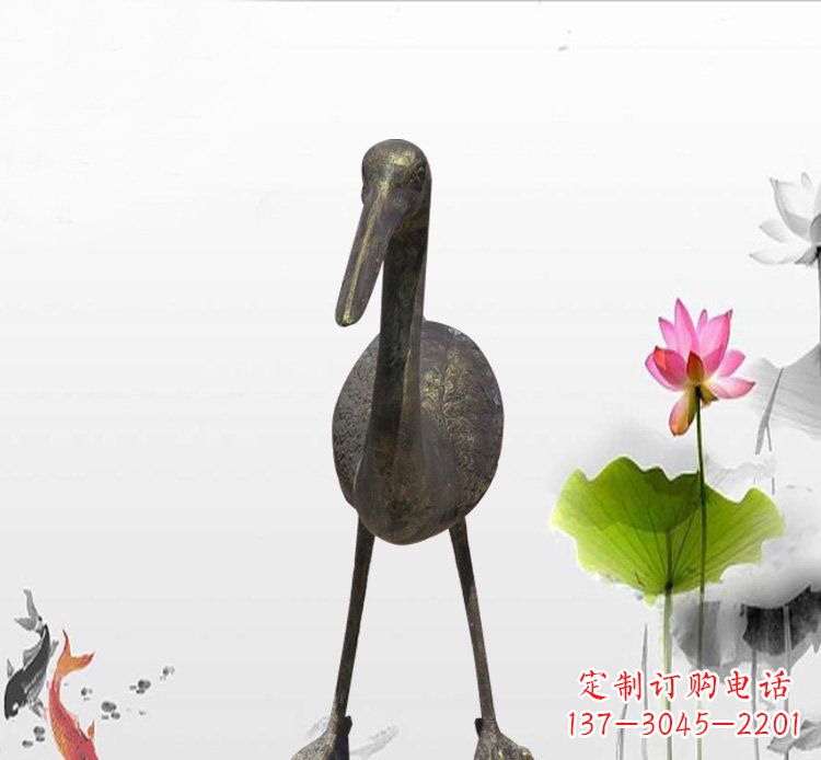 北京高品质铜制仙鹤雕塑