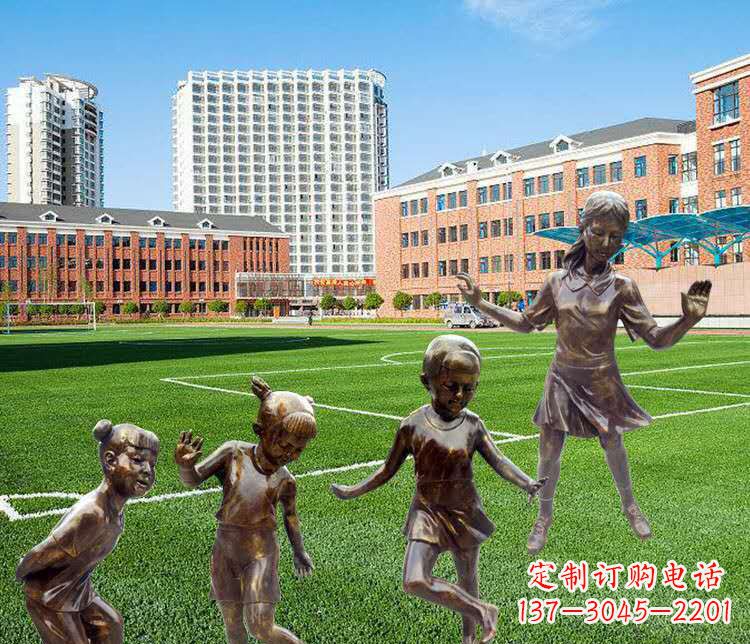 北京中领雕塑定制小孩铜雕