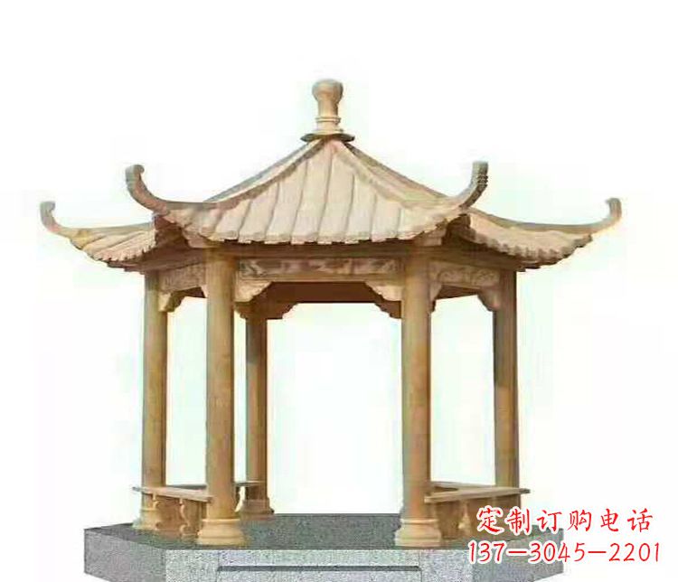 北京晚霞凉亭石雕