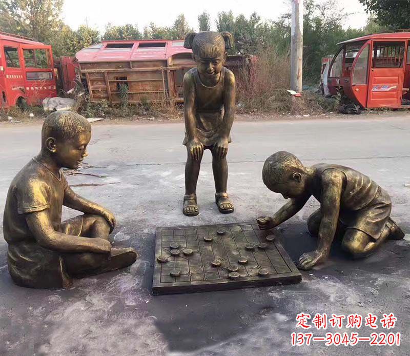 北京铜雕“童年梦想”儿童雕塑