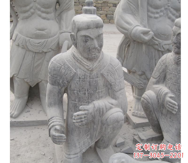 北京古代兵马俑石雕