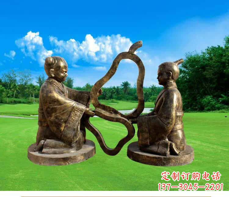 北京精美古代孔融让梨人物铜雕