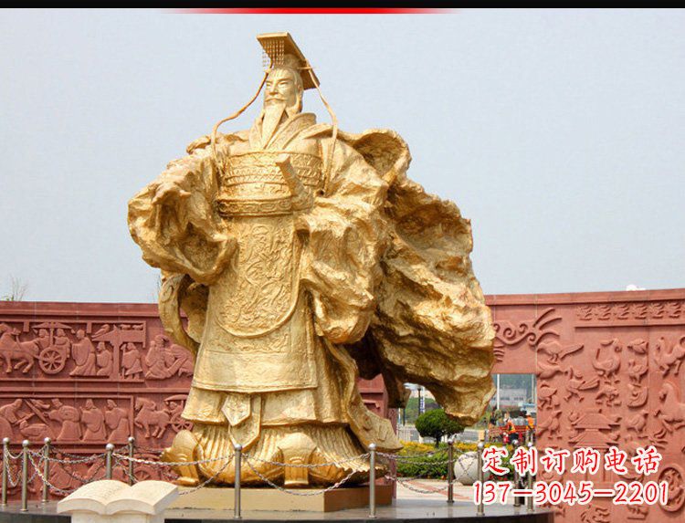 北京古代名人汉武帝铜雕