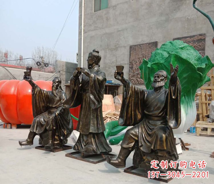 北京浓缩古代江湖英雄——名人雕塑