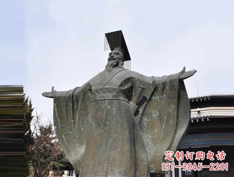 北京古代名人秦始皇铜雕