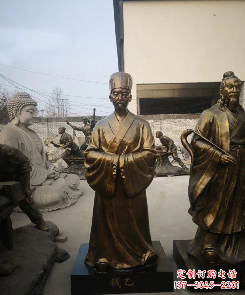 北京古代名人钱乙铜雕