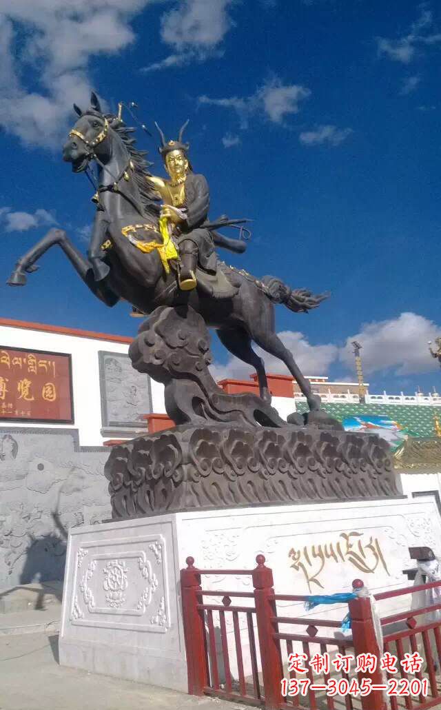 北京古代骑马人物雕塑
