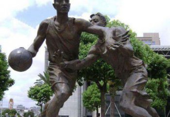 北京公园打篮球人物铜雕222