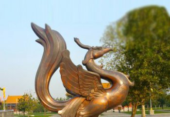 北京纯铜铸造的四灵之朱雀雕塑