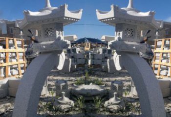 北京精美大理石镂空石灯雕塑