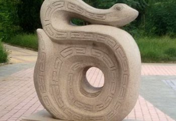 北京砂岩动物蛇雕塑