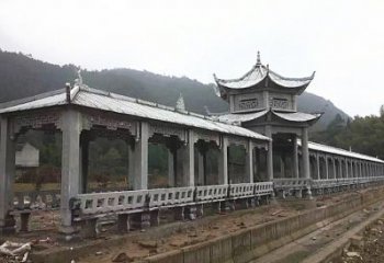 北京中领雕塑定制精美的公园石雕亭子长廊
