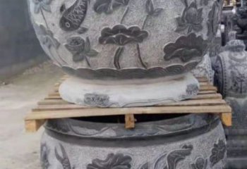 北京精致的石头水缸雕塑，为您的公园小区增添美丽色彩