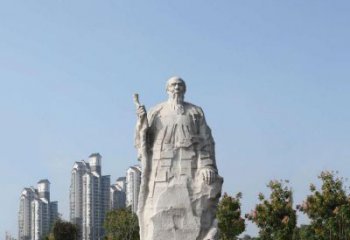 北京具有历史意义的画家齐白石汉白玉雕像
