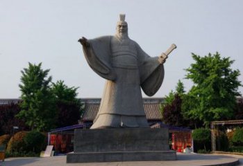 北京古代名人曹操石雕