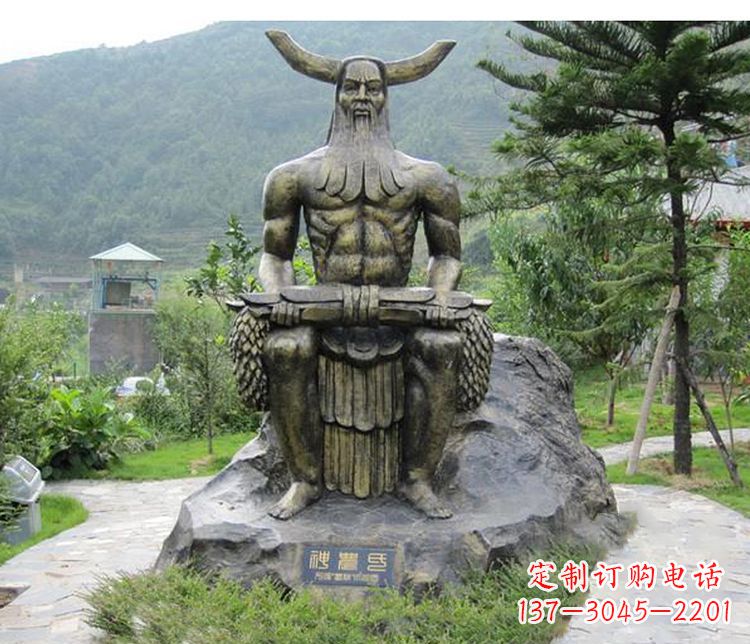 北京传承古代文明,为家居装饰点缀伏羲铜雕