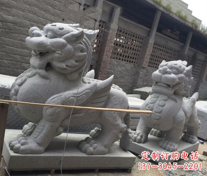 北京古代神兽大理石貔貅石雕
