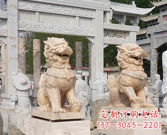 北京古典神麒麟石雕,传承古老文化
