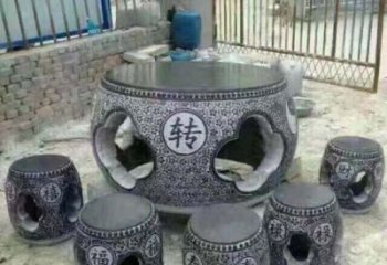 北京风格独特的鼓式仿古石桌凳石雕