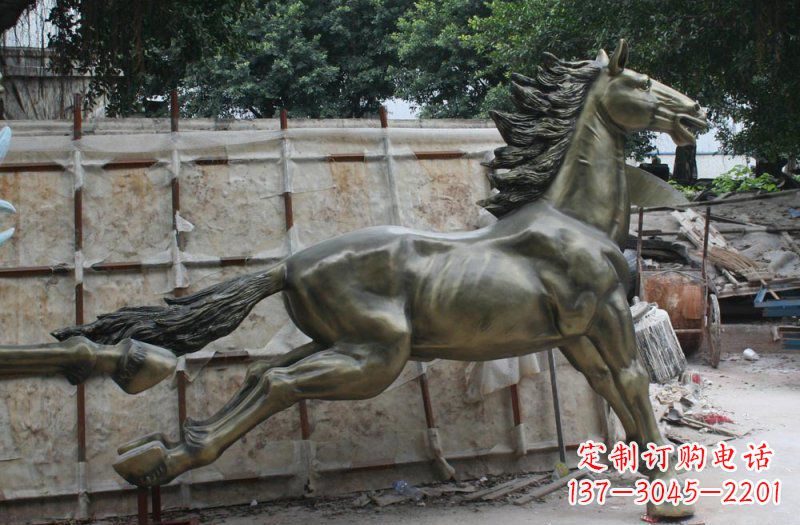 北京广场奔马动物铜雕 (2)