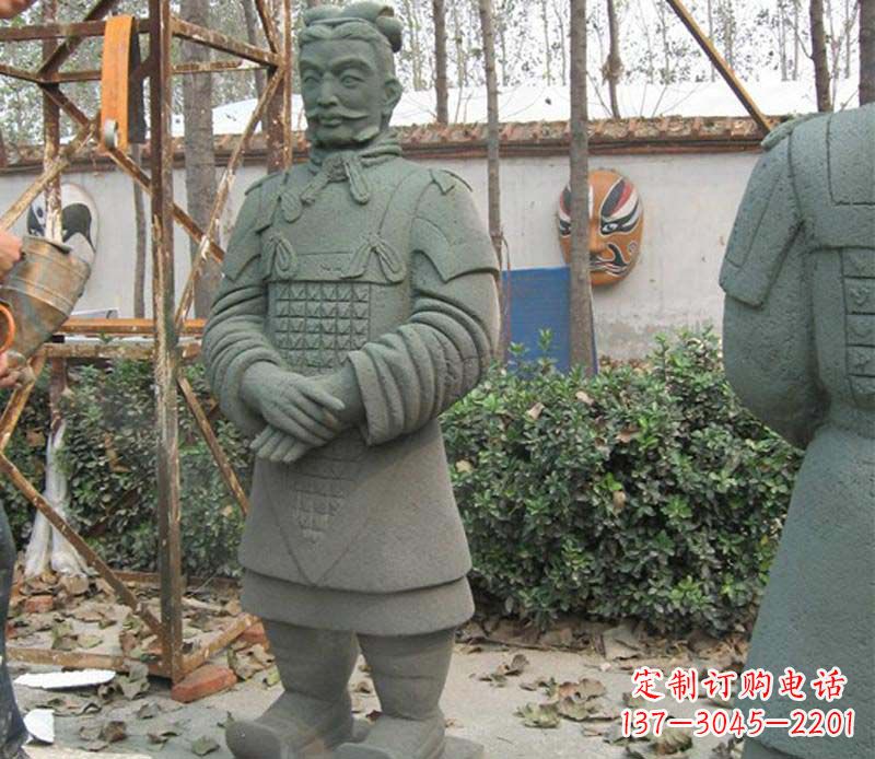 北京广场兵马俑石雕