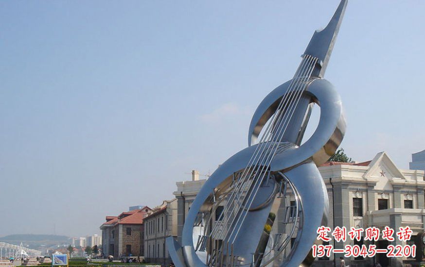 北京广场不锈钢大提琴雕塑