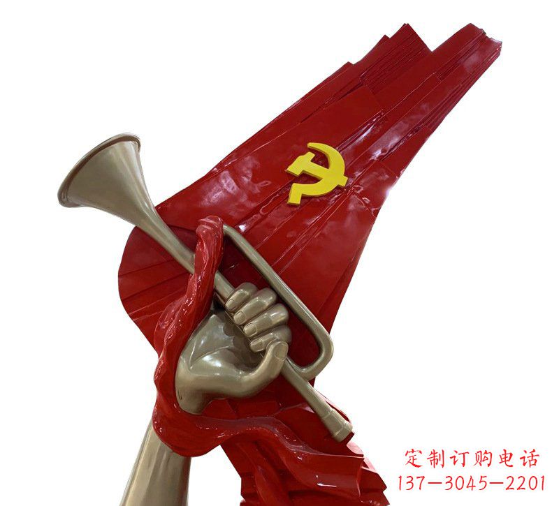 北京优质不锈钢党旗雕塑